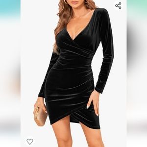 BNWT VELVET FAUX WRAP DRESS
